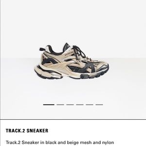 Track.2 Sneaker in black and beige mesh and nylon